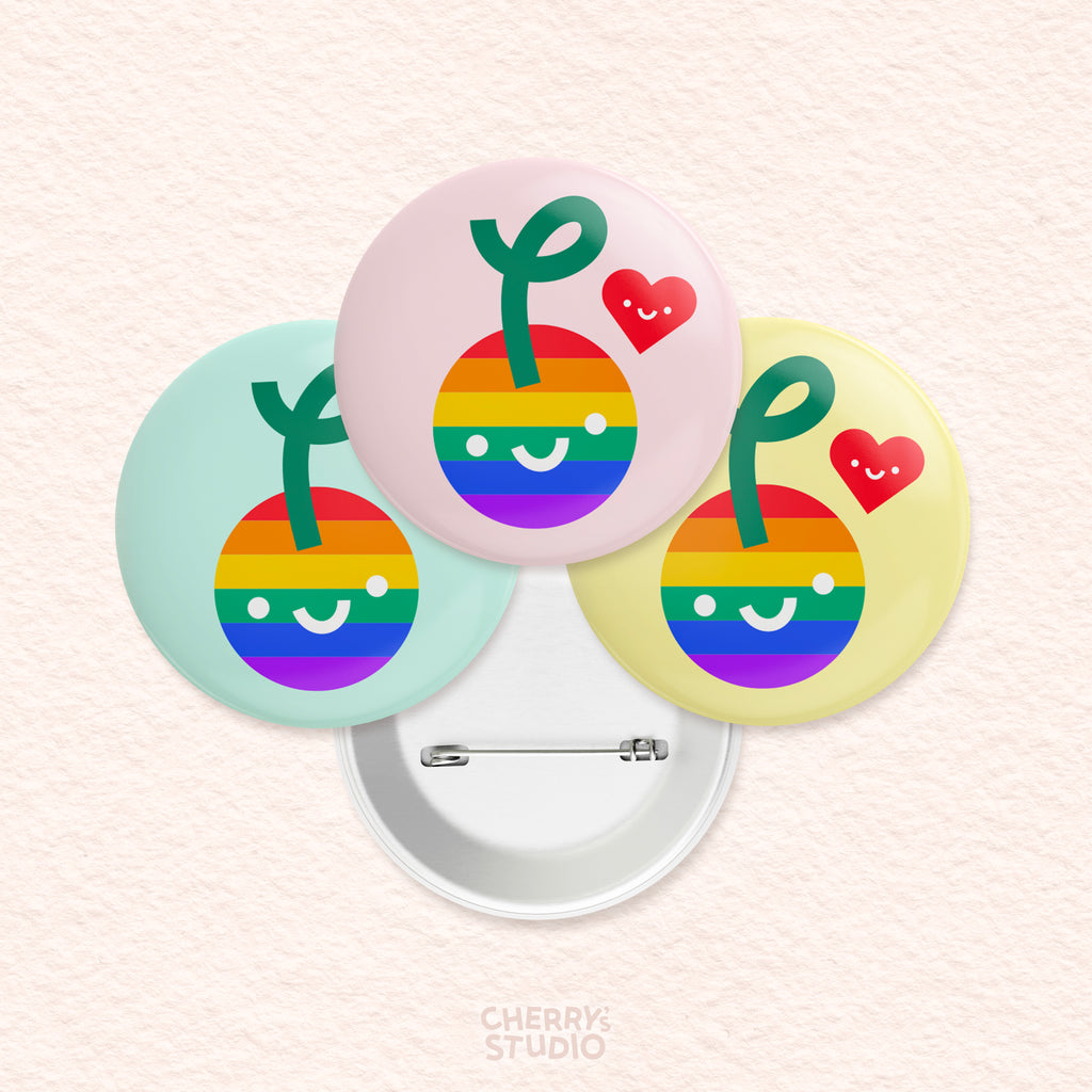 Button - Pride Cherry