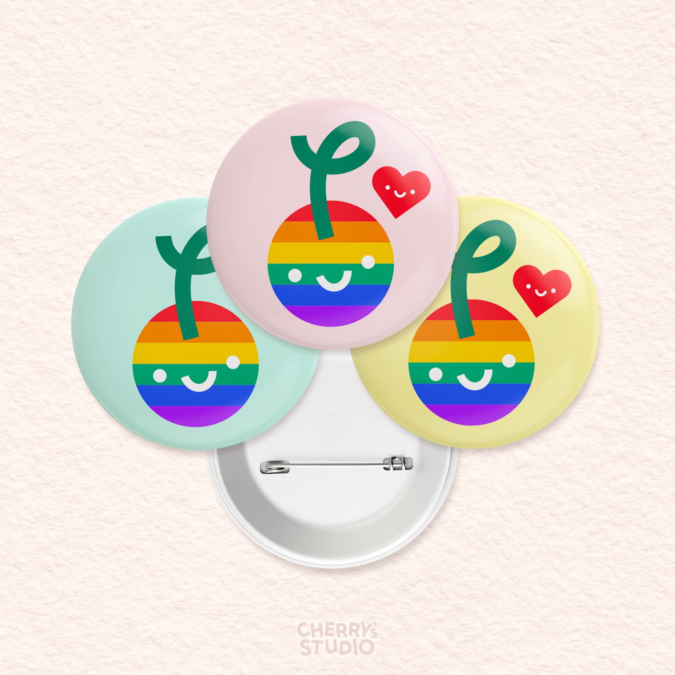 Button - Pride Cherry