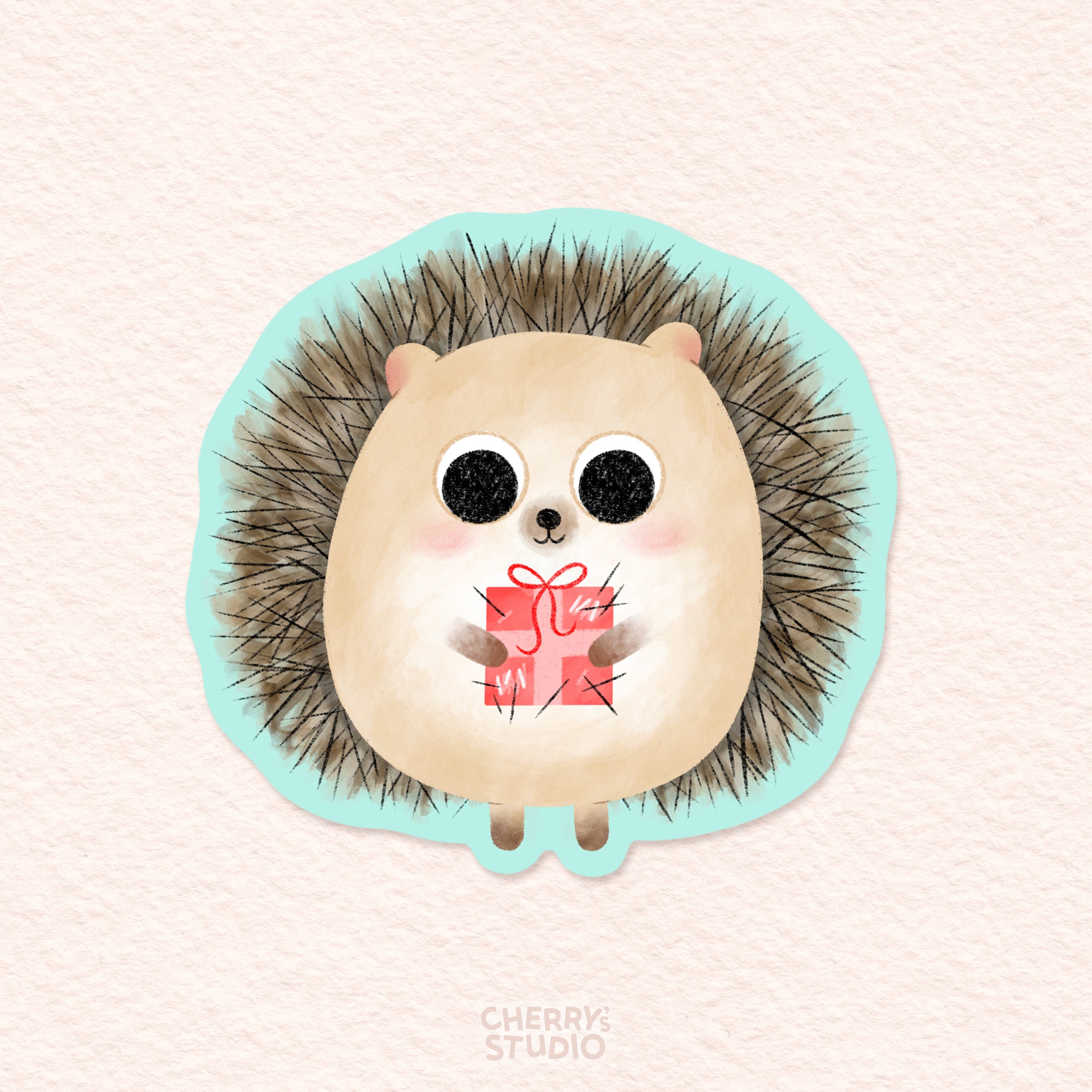 Sticker - Hedgehog Gift